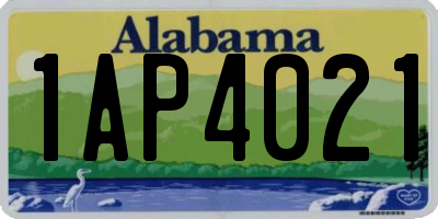 AL license plate 1AP4021