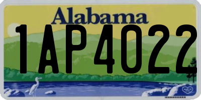 AL license plate 1AP4022