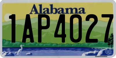 AL license plate 1AP4027