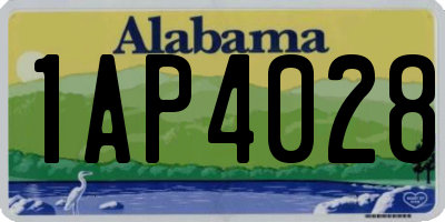AL license plate 1AP4028