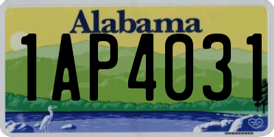 AL license plate 1AP4031