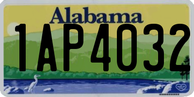 AL license plate 1AP4032