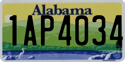 AL license plate 1AP4034