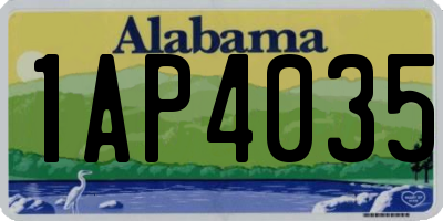 AL license plate 1AP4035