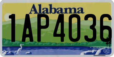 AL license plate 1AP4036
