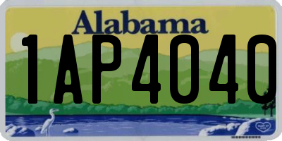 AL license plate 1AP4040
