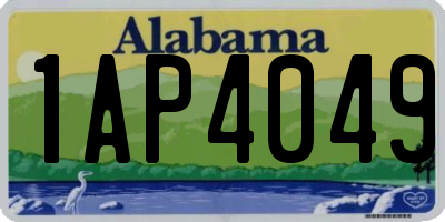 AL license plate 1AP4049