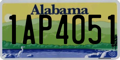 AL license plate 1AP4051