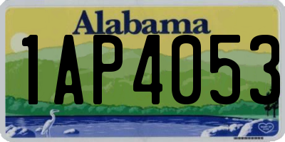 AL license plate 1AP4053