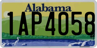 AL license plate 1AP4058