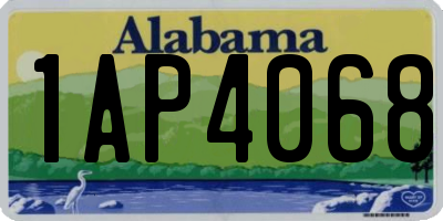AL license plate 1AP4068