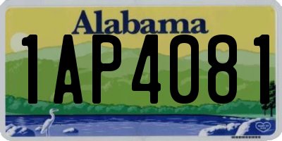 AL license plate 1AP4081