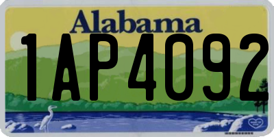 AL license plate 1AP4092