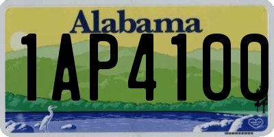 AL license plate 1AP4100
