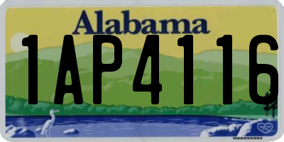 AL license plate 1AP4116