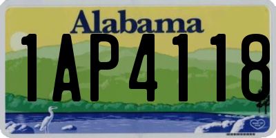 AL license plate 1AP4118