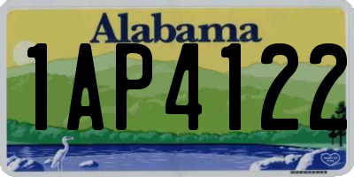 AL license plate 1AP4122