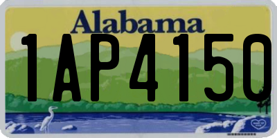 AL license plate 1AP4150
