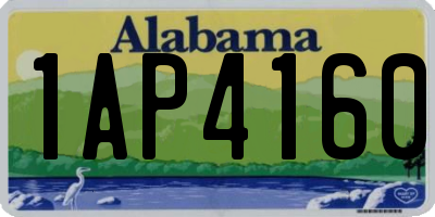 AL license plate 1AP4160