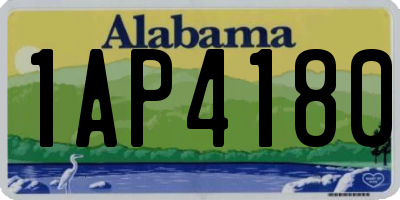 AL license plate 1AP4180