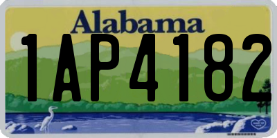 AL license plate 1AP4182