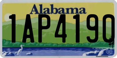 AL license plate 1AP4190