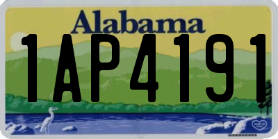 AL license plate 1AP4191