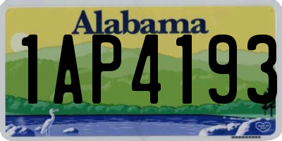 AL license plate 1AP4193