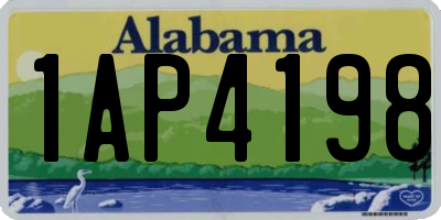 AL license plate 1AP4198