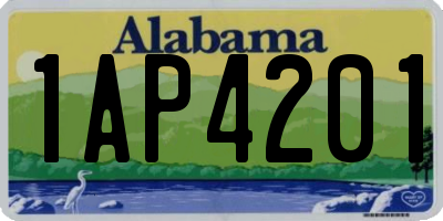 AL license plate 1AP4201