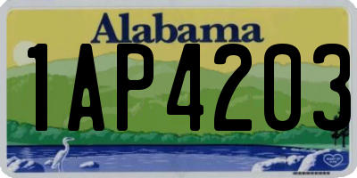 AL license plate 1AP4203
