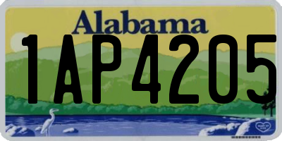 AL license plate 1AP4205