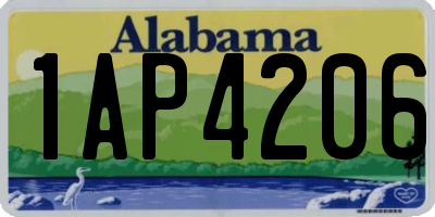 AL license plate 1AP4206