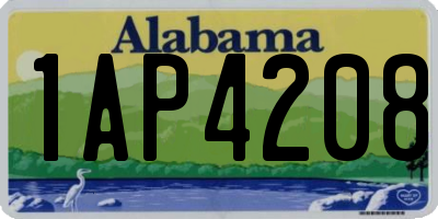 AL license plate 1AP4208