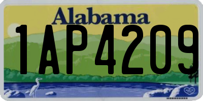 AL license plate 1AP4209