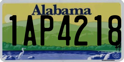 AL license plate 1AP4218