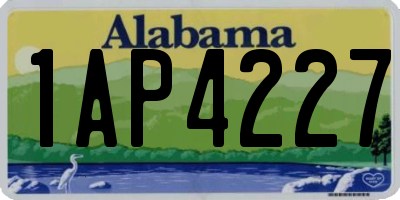 AL license plate 1AP4227