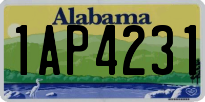 AL license plate 1AP4231