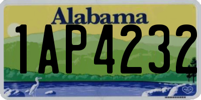 AL license plate 1AP4232