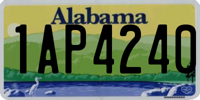 AL license plate 1AP4240