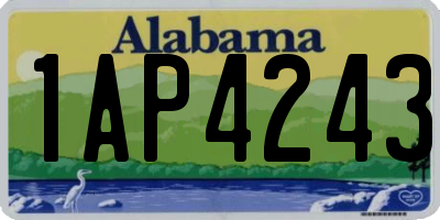AL license plate 1AP4243