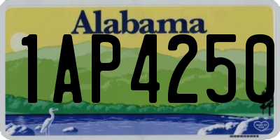AL license plate 1AP4250