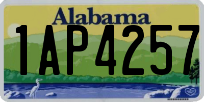 AL license plate 1AP4257