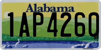 AL license plate 1AP4260