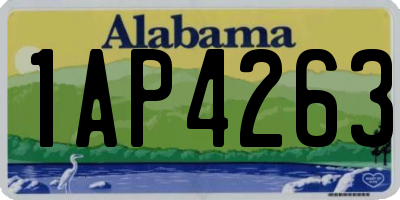 AL license plate 1AP4263