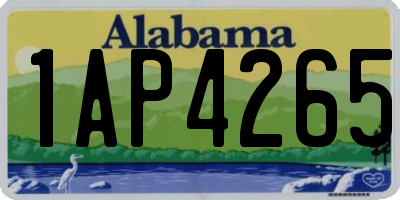 AL license plate 1AP4265