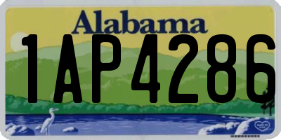 AL license plate 1AP4286