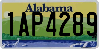 AL license plate 1AP4289