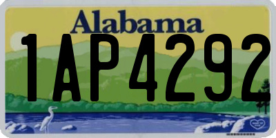 AL license plate 1AP4292