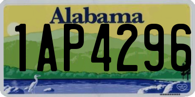 AL license plate 1AP4296